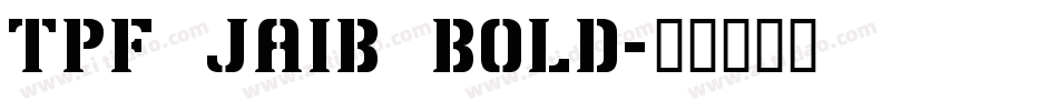 TPF Jaib Bold字体转换